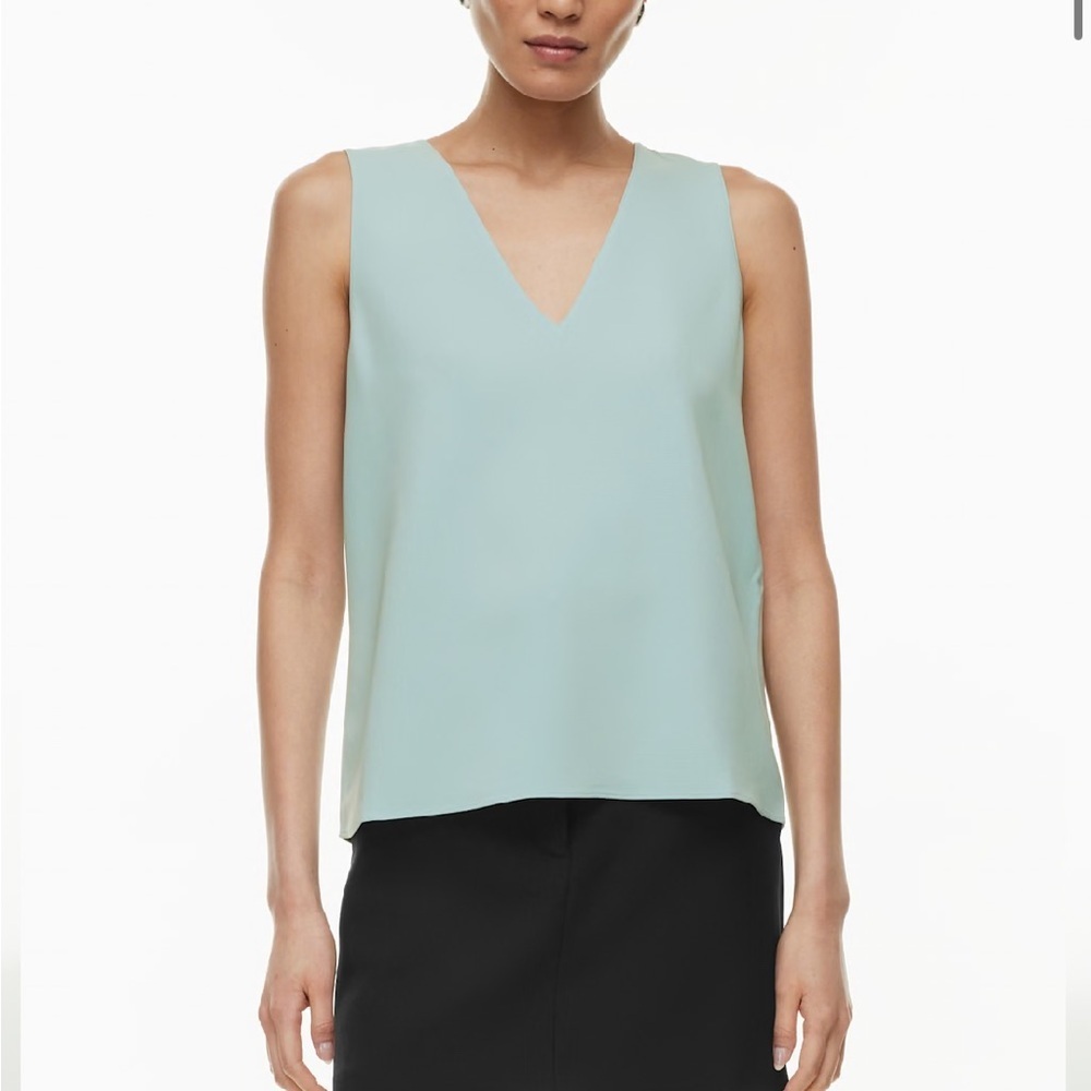 Babaton Aritizia Aquamarine Green Vera Blouse Size L (Never Worn)